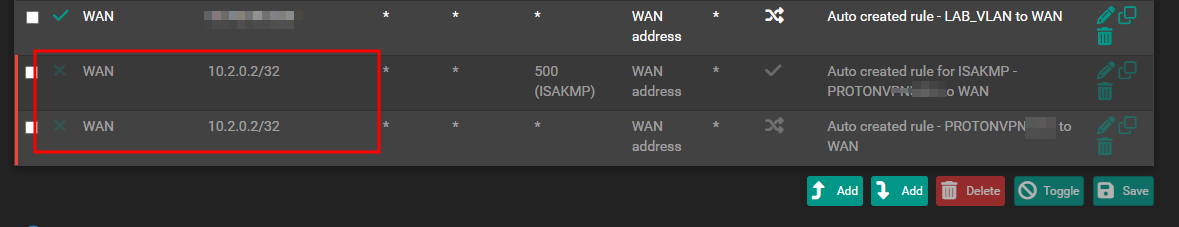 Disable the Auto-Created OPT - WAN Rules