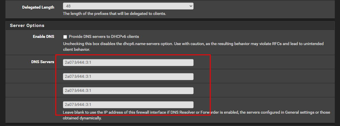 DHCP DNS option for IPv6