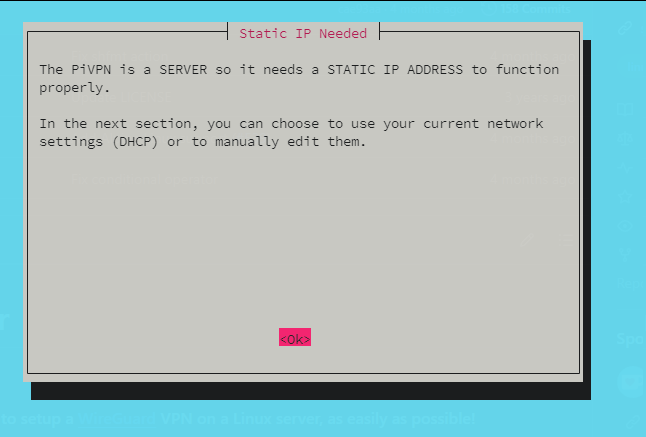 Static IP Needed