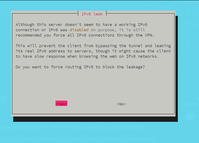 IPv6 leak